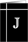 Letter J - Personalized - Monogram - Blank Card