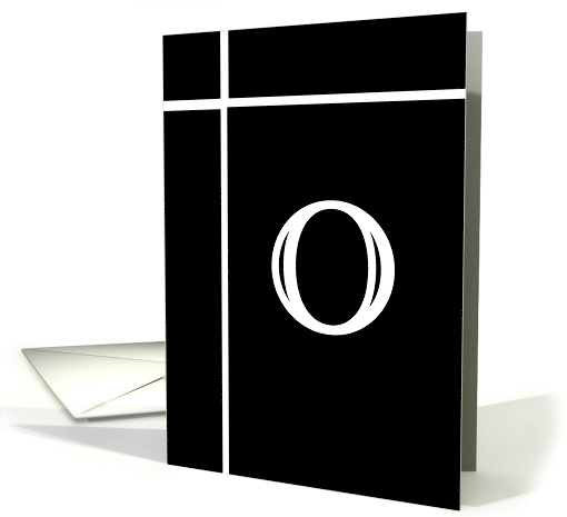 Letter O - Personalized - Monogram - Blank card (542656)