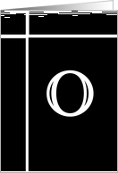 Letter O - Personalized - Monogram - Blank Card