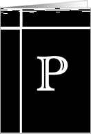 Letter P - Personalized - Monogram - Blank Card