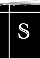 Letter S - Personalized - Monogram - Blank Card