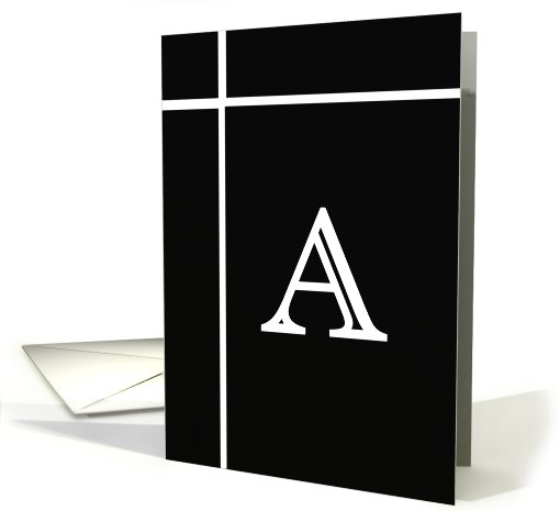 Letter A - Personalized - Monogram - Blank card (542668)