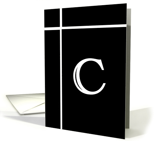 Letter C - Personalized - Monogram - Blank card (542670)