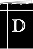 Letter D - Personalized - Monogram - Blank Card
