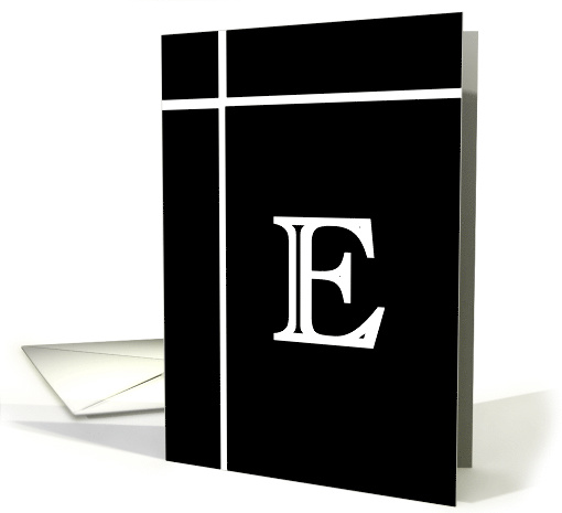 Letter E - Personalized - Monogram - Blank card (542672)
