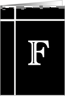 Letter F - Personalized - Monogram - Blank Card
