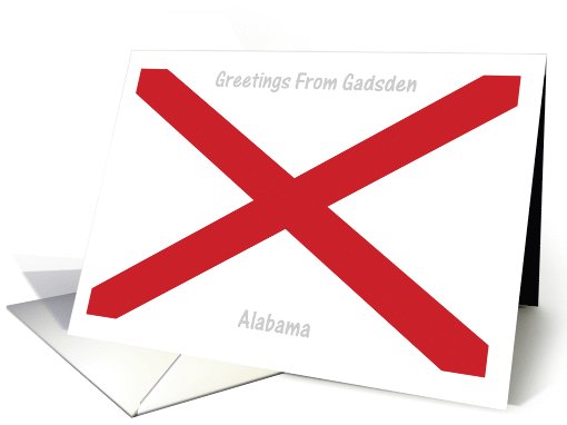 Alabama  - City of Gadsden - Flag - Souvenir card (551814)
