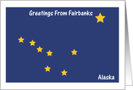 Alaska - City of Fairbanks - Flag - Souvenir Card