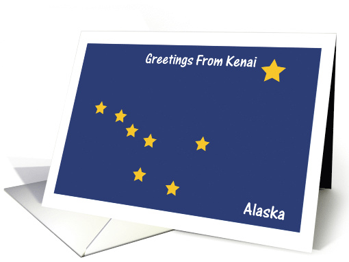 Alaska - City of Kenai - Flag - Souvenir card (551874)