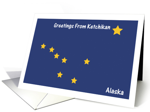 Alaska - City of Ketchikan - Flag - Souvenir card (551876)
