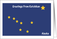 Alaska - City of Ketchikan - Flag - Souvenir Card