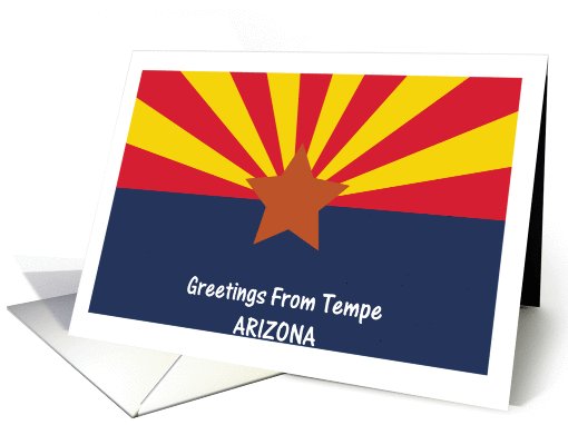 Arizona - City of Tempe - Flag - Souvenir card (551928)