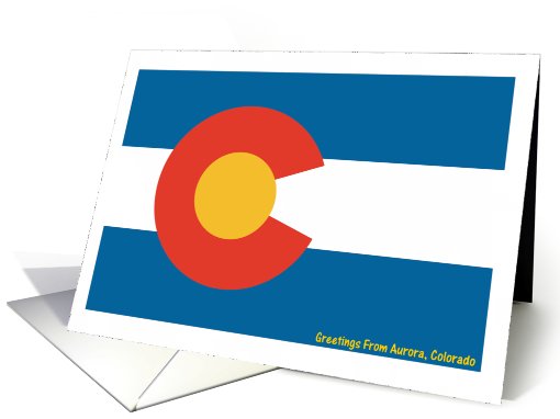Colorado - City of Aurora - Flag - Souvenir card (552242)