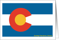 Colorado - City of Aurora - Flag - Souvenir Card