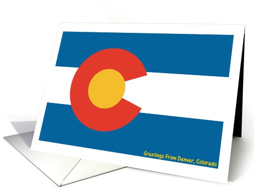 Colorado - City of Denver - Flag - Souvenir card (552247)