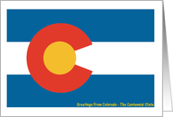 Colorado - The Centennial State - Flag - Souvenir Card