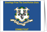 Connecticut - The Constitution State - Flag - Souvenir Card
