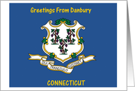 Connecticut - City of Danbury - Flag - Souvenir Card