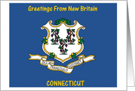 Connecticut - City of New Britain - Flag - Souvenir Card