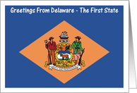 Delaware - The First State - Flag - Souvenir Card