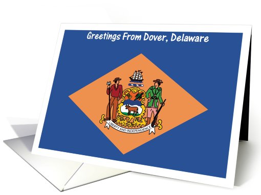 Delaware - City of Dover - Flag - Souvenir card (552357)