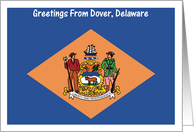 Delaware - City of Dover - Flag - Souvenir Card