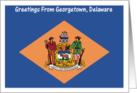 Delaware - City of Georgetown - Flag - Souvenir Card