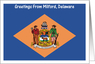 Delaware - City of Milford - Flag - Souvenir Card