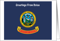 Idaho - City of Boise - Flag - Souvenir Card