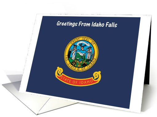Idaho - City of Idaho Falls - Flag - Souvenir card (552399)