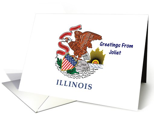 Illinois - City of Joliet - Flag - Souvenir card (552713)