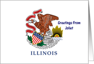 Illinois - City of Joliet - Flag - Souvenir Card