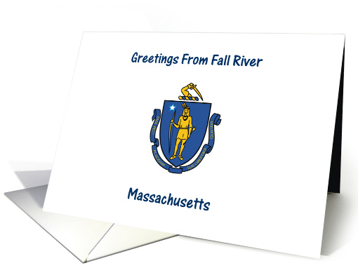 Massachusetts - City of Fall River - Flag - Souvenir card (552805)