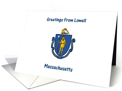 Massachusetts - City of Lowell - Flag - Souvenir card (552807)
