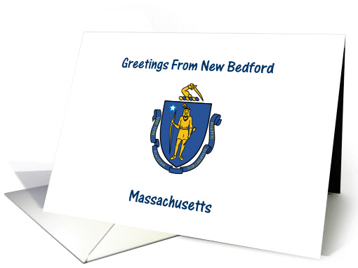 Massachusetts - City of New Bedford - Flag - Souvenir card (552900)