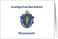 Massachusetts - City of New Bedford - Flag - Souvenir Card