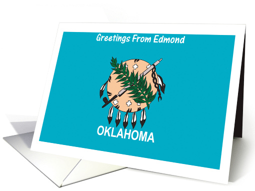 Oklahoma - City of Edmond - Flag - Souvenir card (552917)