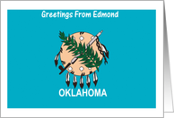 Oklahoma - City of Edmond - Flag - Souvenir Card