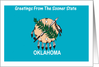 Oklahoma - The Sooner State - Flag - Souvenir Card