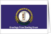 Kentucky - City of Bowling Green - Flag - Souvenir Card
