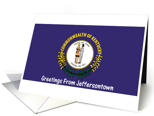 Kentucky - City of Jeffersontown - Flag - Souvenir card (552981)