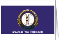 Kentucky - City of Hopkinsville - Flag - Souvenir Card