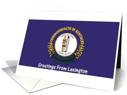Kentucky - City of Lexington - Flag - Souvenir card (552985)