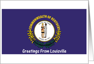 Kentucky - City of Louisville - Flag - Souvenir Card