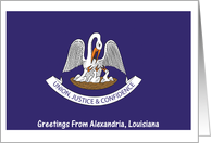 Louisiana - City of Alexandria - Flag - Souvenir Card