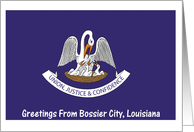 Louisiana - City of Bossier - Flag - Souvenir Card