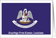 Louisiana - City of Kenner - Flag - Souvenir Card