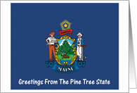 Maine - The Pine Tree State - Flag - Souvenir Card