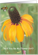 Clasping Coneflower - Flower Girl card