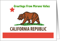 California - City of Moreno Valley - Flag - Souvenir Card